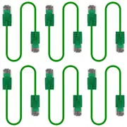 6x Cruxtec Universal Ultra-Thin CAT6A U/UTP Ethernet LAN Cable Cord 5m Green