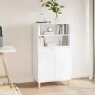 vidaXL Highboard High Gloss White 60x36x110 cm Engineered Wood OLL