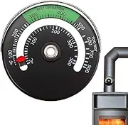 Magnetic Stove Pipe Thermometer, Wood Stove Temperature Meter with Large Dial, Temperature Meter for Wood Log Fireplace Pipe Stove Temperature Measuring Device