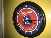 Iroquois Ale Beer Bar Man Cave Clock Advertising Sign