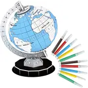 HANABASS 1Set Globe Puzzle for DIY Educational Safe Materials Develops Creativity Hand Eye Coordination present for Birthdays Learning Activities