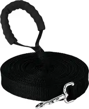 30M Long Dog Leash With Padded Handle, Long Dog Leash 30M Long Dog Training Leash Tracking Obedience Training (Black, 30M)