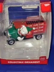 NEW Coca Cola Coke Polar Bear Driving Delivery Truck Collectible Ornament