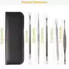 TC Blackhead Pimple Remover Comedone Spot Acne Extractor Kit Popper Tools