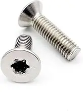Lock Screw 50pcs M1.4 M/1.6/M2 304 A2 Stainless Steel Six-Lobe Torx Head Flat Countersunk Screw Bolt L=3-50mm for Woodworking Adjuster Screw Kit