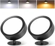 2 Pack LED Wall Mounted Lights, 2000mAh Rechargeable Wall Sconces Lamp, 3 Color Temps Touch Control, 360°Rotation Dimmable Cordless Wall Light for Bedroom Reading Study Bedside