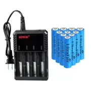 UltraFire 14500 Battery 1800mAh Li-ion 3.7V Rechargeable Batteries Charger LOT