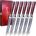 Knives Set with Box for Kitchen Wooden Boxed Steak Knife Set of 6Pcs German Stai