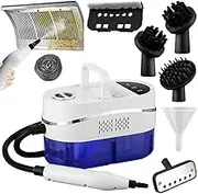 Generic Steam Cleaners, 1500w Multipurpose Steam Cleaner,2-Speed Thermoregulation,with 1200ml Large Capacity/Blue Light Touch Screen Steam Cleaner 32 * 18 * 21.5cm (Wite)