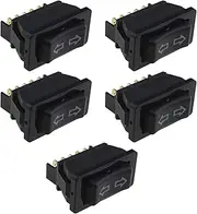 SING F LTD 5PCS 5-Pin DC12V 24V 10A DPDT Car Window Momentary Switch Car Control Master Rocker Switch Automotive Glass Lifter Switch