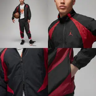 【NIKE 耐吉】立領外套 Jordan Sport Jam 黑 紅 男款 運動 喬丹 內網眼(DX9368-013)