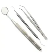 Dental Hygienist Explorer Calculus Plaque Remover Mouth Mirror Teeth Inspection