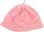 LIFKOME Shower Cap Has Hair Towel Sauna Cap Sauna Hat for Men Hair Dry Towel Head Towel Sauna Accessories for Men Cotton Hair Towel Wrap for Women Bathroom Hat Coral Fleece Pink