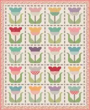 Lori Holt Stitched Tulips Quilt Kit *KT-15870* Piece & Plenty Fabric Riley Blake
