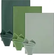 90 Sheets Bluish Green Gift Tissue Paper, 14'' x 20'' Gradient Forest Green Color Assorted Gift Wrapping Tissue for Christmas Decor Shades of Green Event Presents Packaging