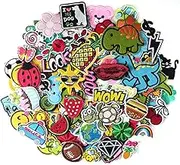 80pcs Random Assorted Styles Embroidered Patches, Bright Vivid Colors, Decorative Patches Applique, Sew On/Iron On Patch Applique for Clothes Dress Hat Jeans DIY Accessories