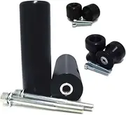 2015-2018 Yamaha YZF-R3 Black Complete No Cut Frame Slider Kit; Includes: No Cut Frame Sliders Swing Arm Spools and Bar Ends - 755-6129 - Made in The USA