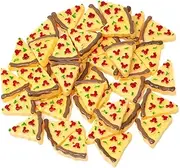 Honbay 40PCS Simulated Delicious Pizza Flatback Resin Charms Imitation Food Triangle Pizza Slime Charms Cheese Slice Baking Resin Embellishments Pizza Cake Resin Cabochons Decoration Accessories,