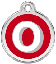 Red Dingo Alphabet "O" - Lifetime Guarantee - Cat, Dog, Pet ID Tag Engraved