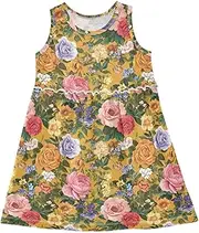 [Caihoyu] Girl Easter Dress Toddler A-line Party Dresses Summer Active Playwear, Multicolor13, 3 Years