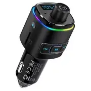 Bluetooth FM Transmitter for Car, QC3.0 Fast Charge Bluetooth Car Adapter,