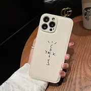 Street Trend Hip hop Soft Phone case for iPhone 14 13 12 Mini 7 8 Plus X XS XR MAX 11 Pro SE 2 3 Cover,Ivory,for iPhone 13MiNi