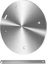6.3Inch Heat Diffuser Plate, Grouarty Stainless Steel Cooking Induction Adapter Simmer Plate for Electric Gas Glass Cooktop Hob Ring, Induction Cooktop Converter Plate with Handle