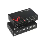 KVM Switch 4 Computers 1 Monitor, HDMI 2.0 4K@60Hz, Dolby Vision, with Audio, HD