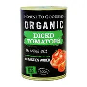 Organic Honest to Goodness Tomatoes Diced 400g – Fresh, healthy organic delivery | Doorstep Organics