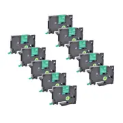10PK Compatible with Brother P-Touch TZ Tze 715 0.23" White on Green Tape Label