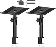ZGUZMCMK Clamp on Desktop Speaker Stand Holder Studio Stands Speaker Bracket for Surround Sound, 2 Pieces
