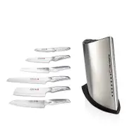 Global 7-Piece Sai Stainless Steel Knife Block Set