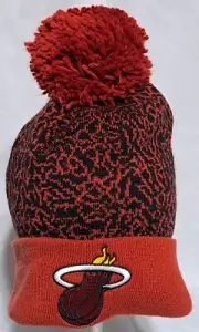 Miami Heat Cuffed Stocking Cap Beanie NBA Knit Cap by Mitchell & Ness OSFM NWT