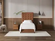 My Style Buttoned Headboard & Standard Base - Single / Gingerbread / Standard Base
