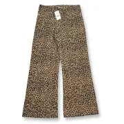 NWT Crewcuts Leopard Print Wide Leg Pants Girls Size 10