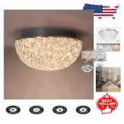 Sleek 12In Chrome Flush Mount Chandelier with Energy Efficient LED - 1640 Lumens