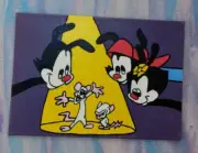 Animaniacs - Wakko, Yakko & Dot with Pinky & the Brain 5x7 Painting