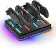 RGB LED Magnetic Controller Charger for Nintendo Switch 2 Joy Con Fast Charging