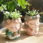 Pen Container Succulent Planter Decorative Ornament Resin Flower Pot