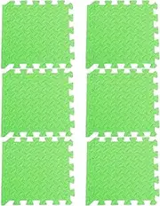 Yardwe 6 Pack Interlocking Foam Floor Tiles 30 x 30 cm Gym Flooring Mats Puzzle Exercise Mat EVA Foam Mats for Home Garage Gym (Green)