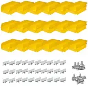 Triton Products Tool Storage 4.125"W Plastic Lockable 24-Counts Stackable Yellow