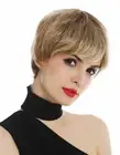 Ladies' Wig Women Short Pixie Cut Smooth Braun Copper Blonde Streaked