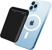 Mizi MagSafe Wallet, Magnetic Phone Vegan Leather Wallet - Slim 3 Cards Holder for iPhone 15/14/13/12 Series - Black