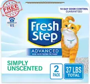 Fresh Step Clumping Cat Litter, Unscented, Advanced Long Lasting Odor Control Ki