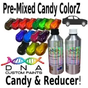 DNA CANDY ALL COLOURS 1L AND REDUCER PRE MIXED PAINT COLORZ PC 1 AUTO SPRAY