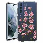 For Samsung Galaxy S20 S21 S23 S24 FE 5g TPU Case+Glass(Cherry Blows)