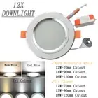 12X Down Light 70mm90mm120mm Dimmable 3500-6500K Indoor Cool White Whit Plug CCT