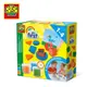 荷蘭SES 創意黏土幾何裁切模具遊戲組3色x90g-14433 黏土玩具 兒童勞作 無毒黏土 幼兒園粘土 1-4歲黏土