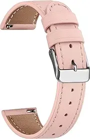 [Tobfit] 18mm Quick Released Watch Band Compatible with Fossil Gen 6 42mm / Fossil Gen 5E 42mm, Premium Grain Leather Replacement Watch Strap for Fossil Gen 6 Women's Smartwatch
