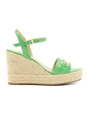 [Dune London] Kai Wedge Sandal in Green Croc